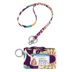 Lanyard & Zip ID Case in Plum Crazy